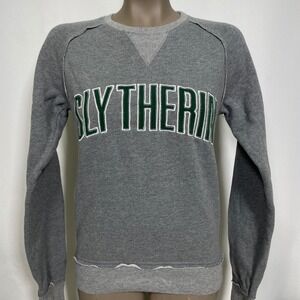Harry Potter Slytherin Universal Studios Gray Green Raglan Sweatshirt Women's XS